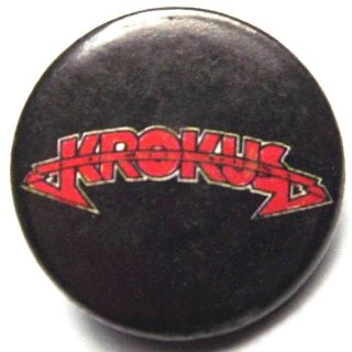 Krokus - Band Logo Old Og Vintage 1980`s Button Pin Badge 25mm (not Shirt Patch)