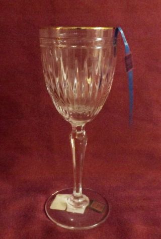 Waterford Crystal Marquis 8 1/2 " Hanover Gold Goblet