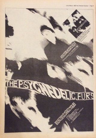 Psychedelic Furs - Press Poster Advert - Chaos Tour - 1980