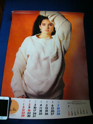 1989 Jennifer Connelly Japan Vintage Poster Calendar Very Rare