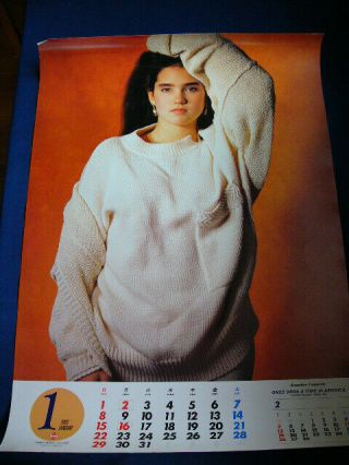 1989 Jennifer Connelly JAPAN VINTAGE Poster Calendar VERY RARE 2