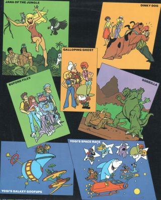 Hanna Barbera Style Guide Plate - Hanna Barbera 1978 - 79 Shows Godzilla Yogi