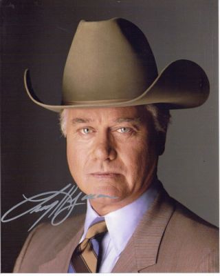 Larry Hagman Dallas Tv Star Signed 8x10 Photo With