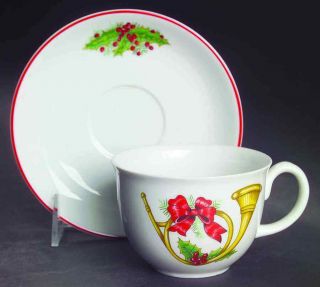 Vista Alegre Christmas Magic French Horn Cup & Saucer 5968150