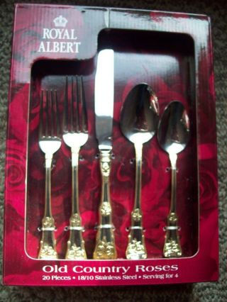 Royal Albert Old Country Roses 20 - Piece Flatware Set
