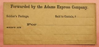 Adams Express Co Civil War Soldier 