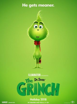 The Grinch Movie Poster 2 Sided 27x40 Dr.  Seuss Benedict Cumberbatch