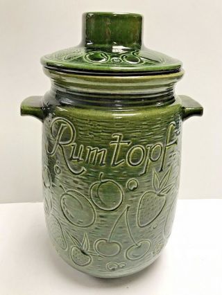 Green Rumtopf 204 - 28 Large Lidded Jar West Germany