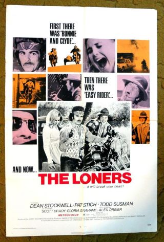 " The Loners " On His Motorcycle & Running From Police Delivers Action - Poster
