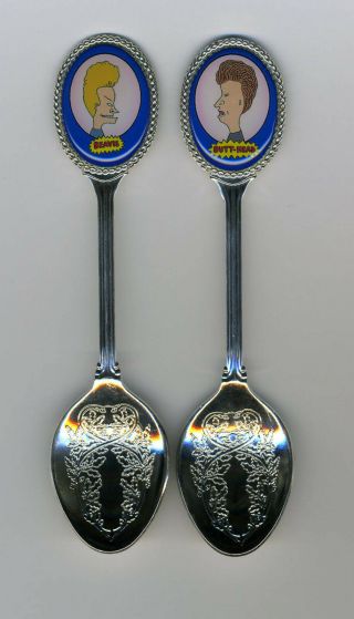 Beavis And Butt - Head 2 Silver Plated Spoons Featuring Beavis And Butthead