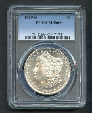 1880 - S Morgan Silver Dollar $1 Pcgs Ms66,