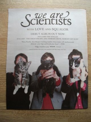 We Are Scientists - With Love And Squalor 2005 Poster Press Advert 30 X 24 Cm