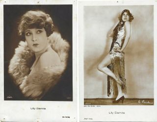 1930s 2 Diff Hollywood Movie Studio Postcards Lily Damita 28