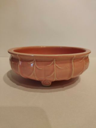 Mccoy Art Pottery Coral Bulb Bowl Planter Pot - 8 "