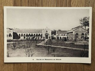 China Old Postcard Mission Eglise Residence Douin