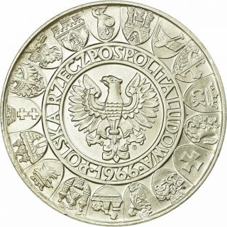 [ 728743] Coin,  Poland,  Polish Millennium,  100 Zlotych,  1966,  Warsaw,  Ms (63)