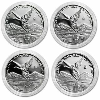 Proof Libertad - Mexico - 2019 1/2 1/4 1/10 1/20 Oz Proof Silver Coin In Capsule