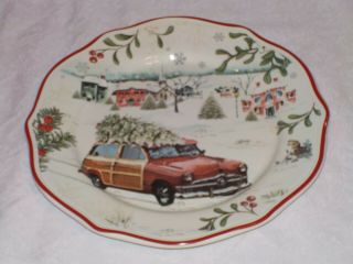 WINTER FOREST Better Homes & Gardens Salad Plate Station Wagon - 8 3/4 