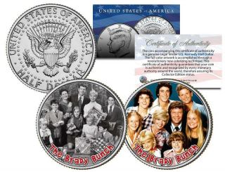 The Brady Bunch Tv Show Jfk Half Dollar 2 - Coin Set Peter Cindy Bobby