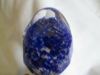MURANO Art Glass Blue Perfume Bottle Ann Primrose Cristalleria d ' arte W/Sticker 3
