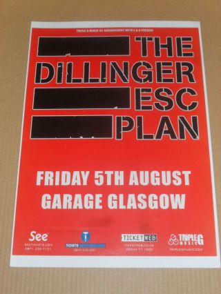 The Dillinger Escape Plan Live Music 2011 Promotional Tour Concert Gig Poster