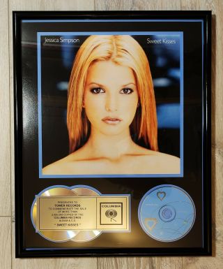 Jessica Simpson Sweet Kisses Columbia Records 2x Platinum Award 1999 Very Rare
