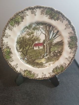 Johnson Brothers The Friendly Village - The Stone Wall 10.  5 " Dinner Plate