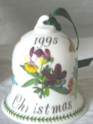 Vintage 1995 Portmeirion Botanic Garden Porcelain Bell - Nib