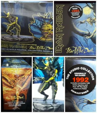 Iron Maiden Remastered Fear Of The Dark Cd Box Set.  Plus Figure And Patch.