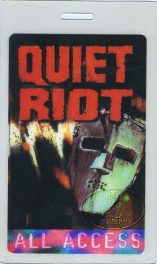 Quiet Riot 1994 Tour Laminated Backstage Pass