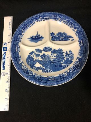 Vintage Mcnicol China Divided Dinner Plate Clarksburg Wva