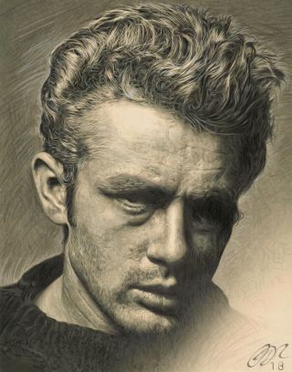 1 Of 50 James Dean Ltd.  Edition Art Print W/coa Signed By Frederick Cooper
