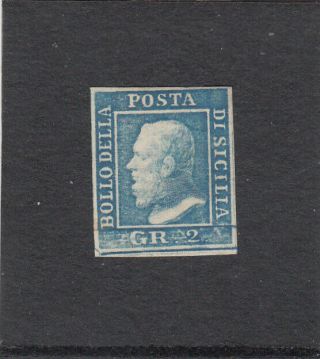 Italia Italian States Sicilia Sicily 1859 2gr Azzurro Mh - Nuovo - Gomma - Sigl