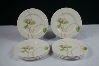 Royal Doulton Water Lily Salad Plates - Set Of 10
