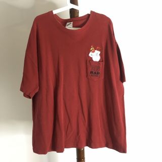 Vintage Men’s Warner Bros Studio Store Embroidered Tshirt Xxl Big Bad Boss Red