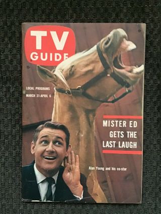 1962 Nyc Ed.  Tv Guide Mr.  Ed (vg,  Near) ; Alan Young/connie Hines