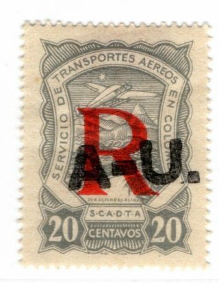 Argentina - Colombia - Scadta Consular 20c Registration Stamp - Sc Cflau1 - Rrrr