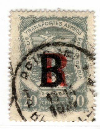 Belgium - Colombia - Scadta Consular 20c Reg Stamp - Brugge - Sc Cflb1a - Rrr