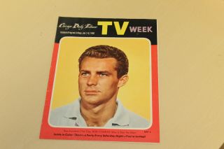 1960 Chicago Daily Tribune Tv Week Schedule Guide - Robert Conrad Cover - Playboy