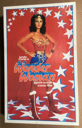 Vintage 1978 Wonder Woman Lynda Carter 200 Piece Jigsaw Puzzle Complete Dc Comic