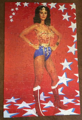 Vintage 1978 WONDER WOMAN Lynda Carter 200 Piece Jigsaw Puzzle Complete DC Comic 2