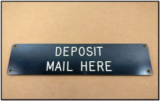 Vtg U.  S.  Post Office Department Deposit Mail Here Sign Letter Drop Slot Plaque