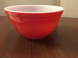 Vintage Pyrex Red Mixing Bowl Ovenware 402 1.  5 Qt B - 31