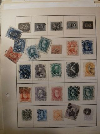 1870 - 1930 Brazil.  Accumulation Of Mostly On 12 Old Approval Pages.