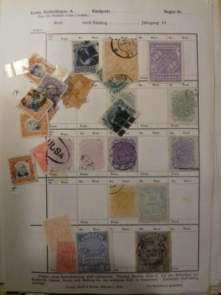 1870 - 1930 Brazil.  Accumulation of mostly on 12 old approval pages. 2