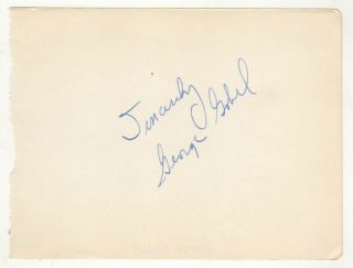 George Gobel Cut Signature Autograph Hollywood Squares I Married A Woman