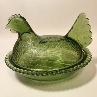 Olive Green Indiana Hen On Nest