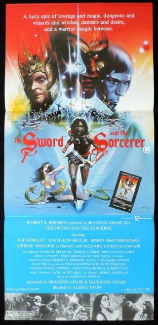 The Sword And The Sorcerer Rare Daybill Movie Poster Lee Horsley Kathleen Beller