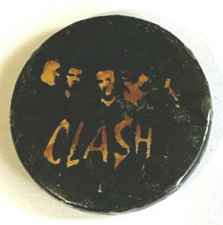 The Clash - Old Og Vtg 70/80`s Button Pin Badge 25mm Punk Rock