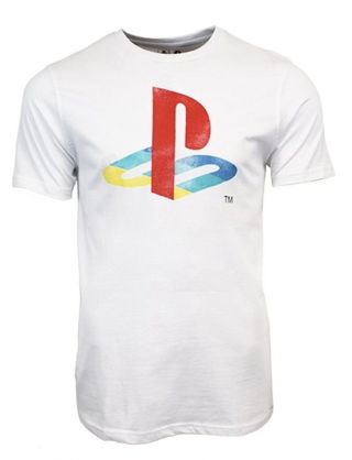 Sony Playstation Logo T - Shirt Psone Videogame - Men 